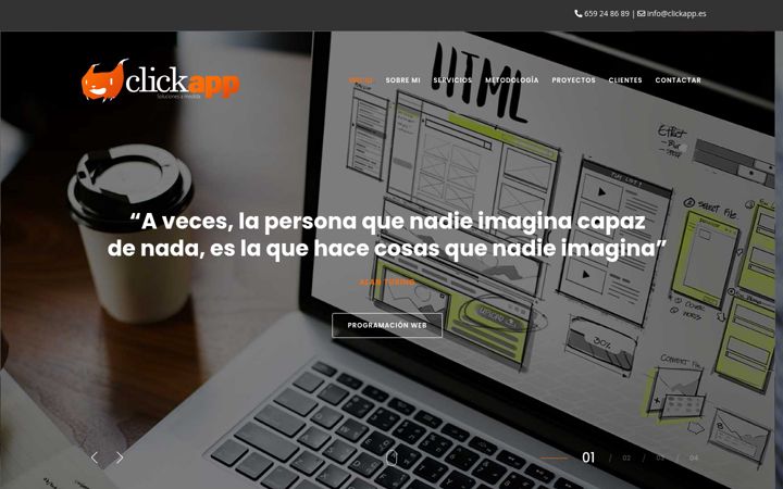 Snímek obrazovky clickapp.es