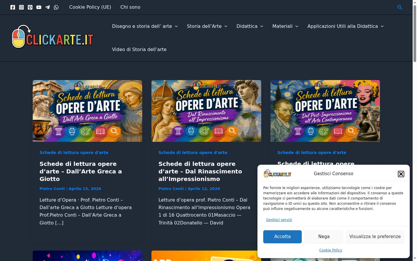 Captura de pantalla del banner de consentimiento mostrado antes de cualquier interacción