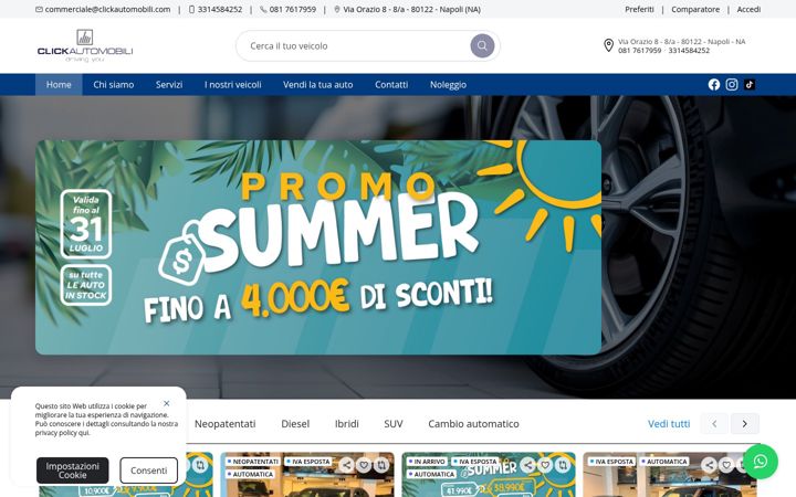 Screenshot di clickautomobili.it