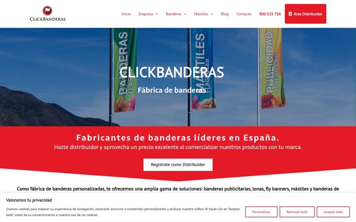 Screenshot of clickbanderas.es