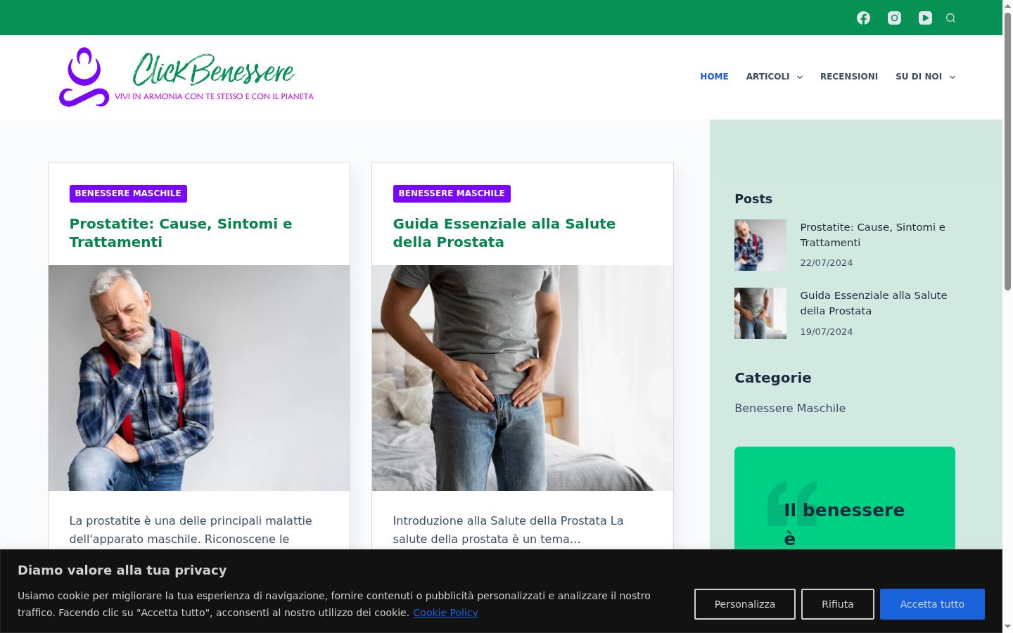 Captura de ecrã do banner de consentimento apresentado antes de qualquer interação