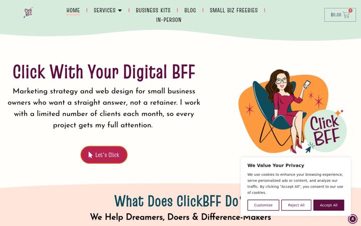 Screenshot of clickbff.com