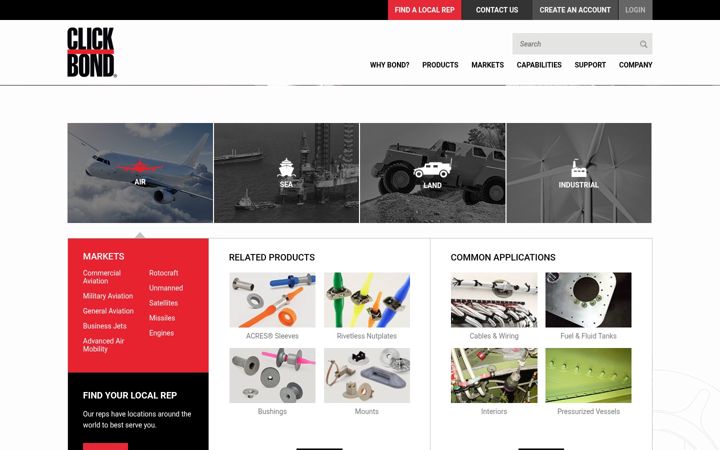 Screenshot of clickbond.com