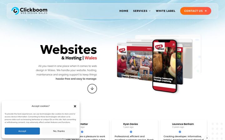 Screenshot of clickboom.co.uk