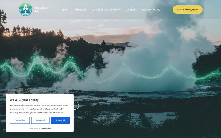 Screenshot of clickboostnz.co.nz