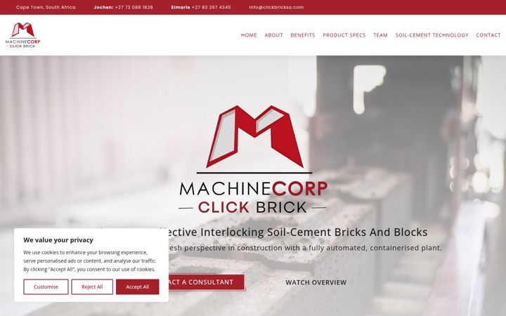 Screenshot of clickbricksa.com
