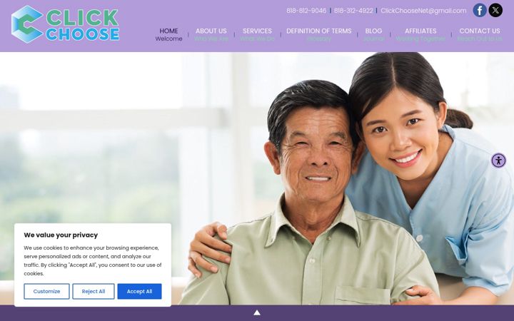 Screenshot of clickchoosehco.com