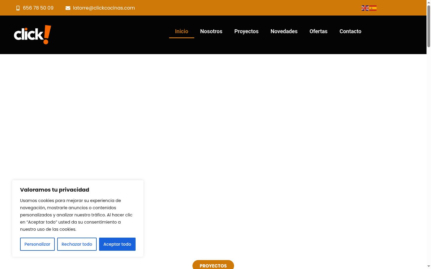 Capture d'écran de la bannière de consentement affichée avant toute interaction
