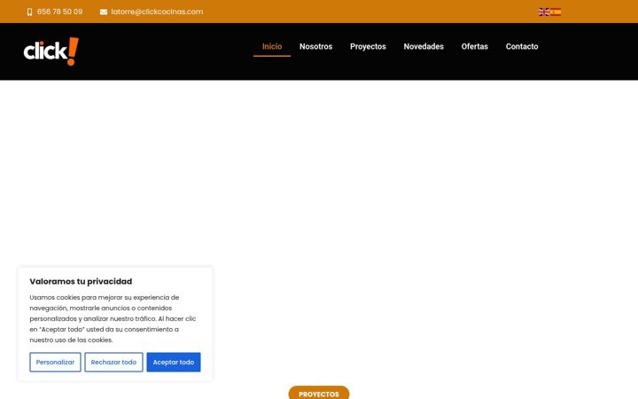 Screenshot of clickcocinas.com