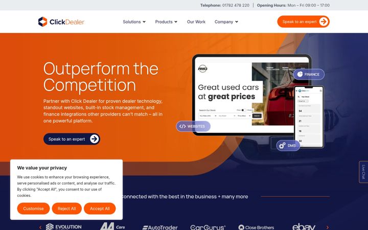 Screenshot ta' clickdealer.co.uk