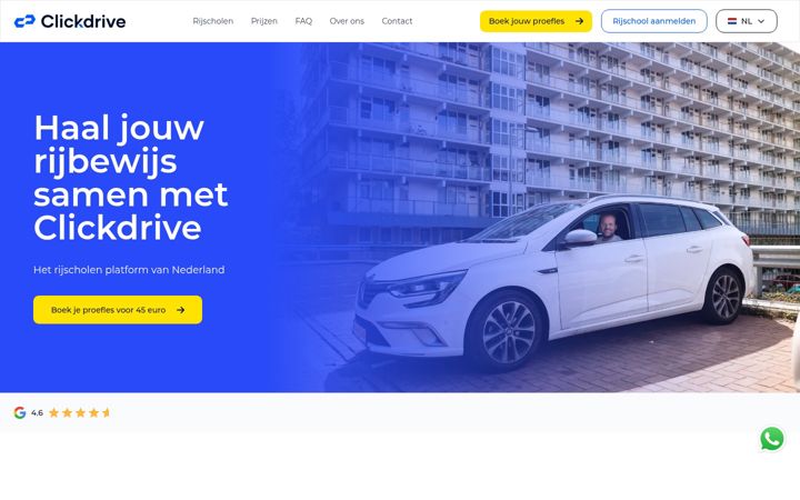Ekrānuzņēmums no clickdrive.nl