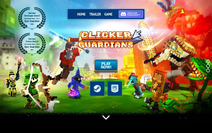 Screenshot of clicker-guardians.com