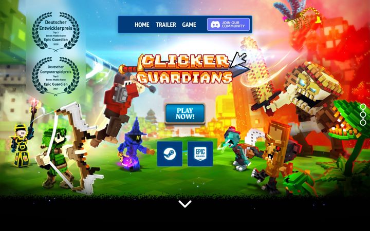 Screenshot of clicker-guardians.de