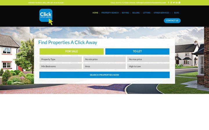 Screenshot of clickestateagents.com