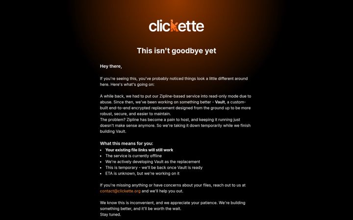 Captură de ecran a clickette.net