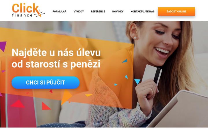 Zrzut ekranu clickfinance.cz