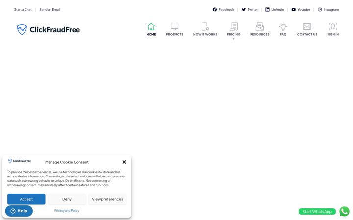 Captură de ecran a clickfraudfree.com