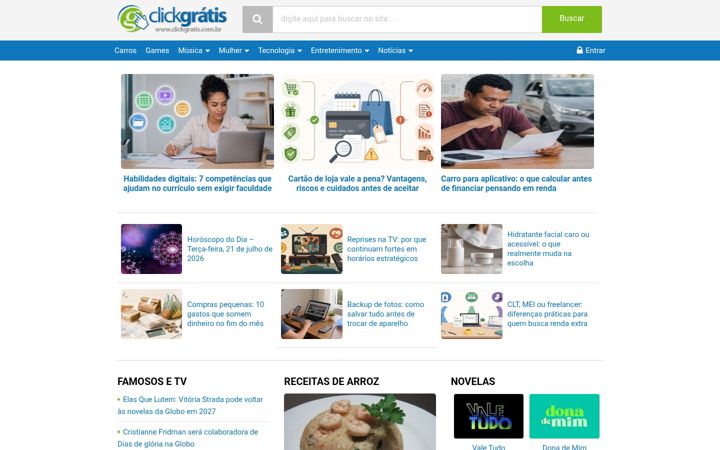Zrzut ekranu clickgratis.com.br