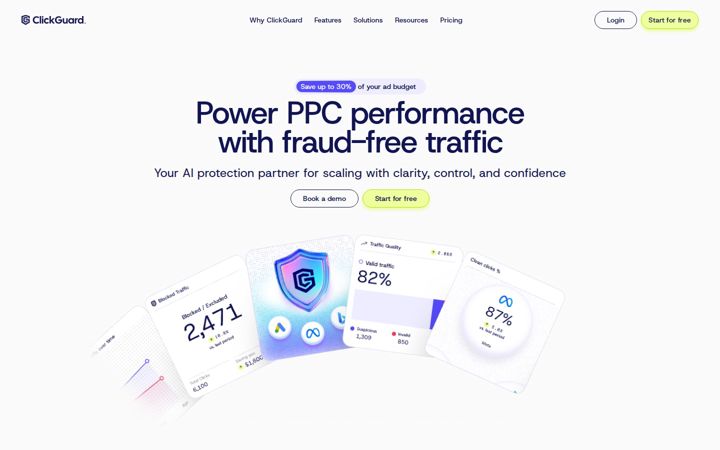 Screenshot of clickguard.com