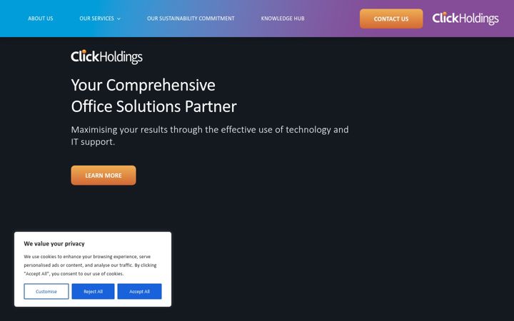 Screenshot of clickholdingsgroup.co.uk