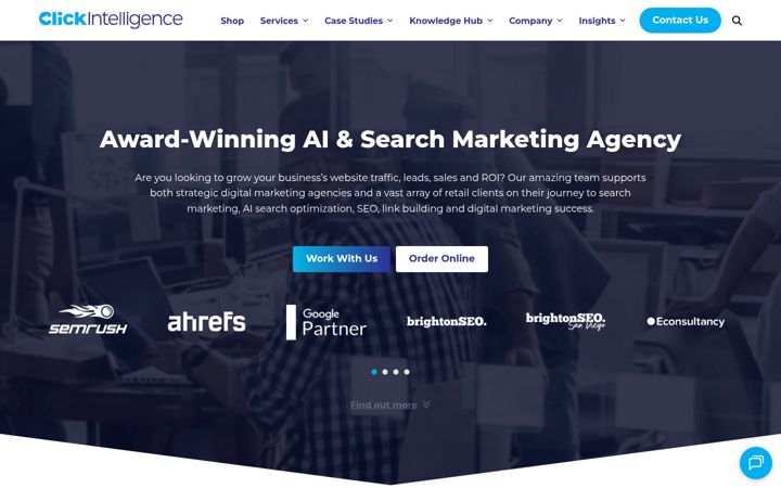 Screenshot ta' clickintelligence.co