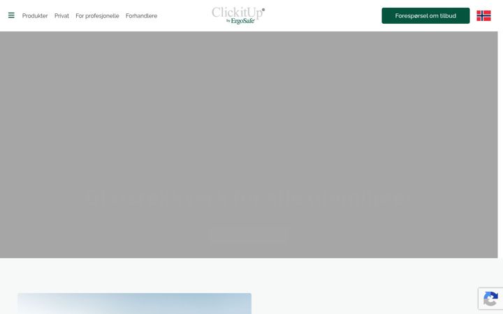 Ekrano kopija clickitup.no