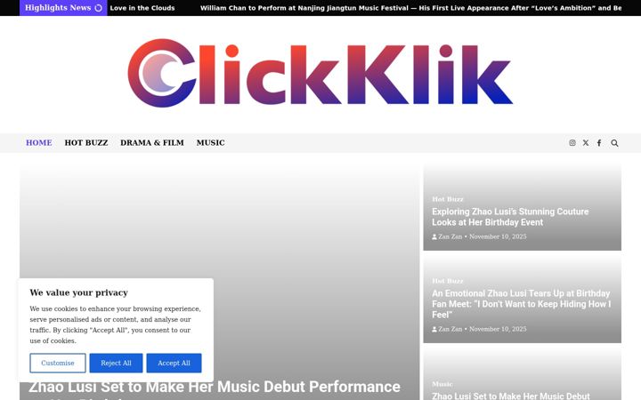 Screenshot of clickklik.com