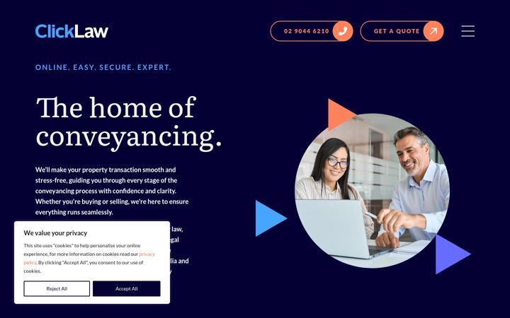 Captura de ecrã de clicklaw.com.au