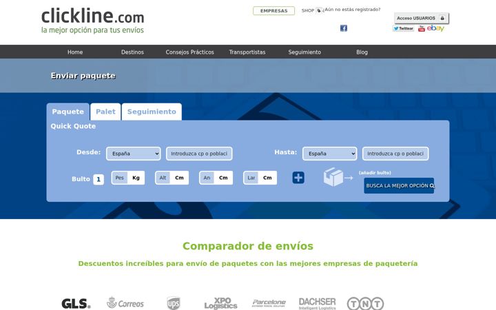 Skjermbilde av clickline.com