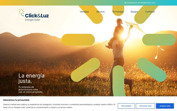 Screenshot of clickluz.com