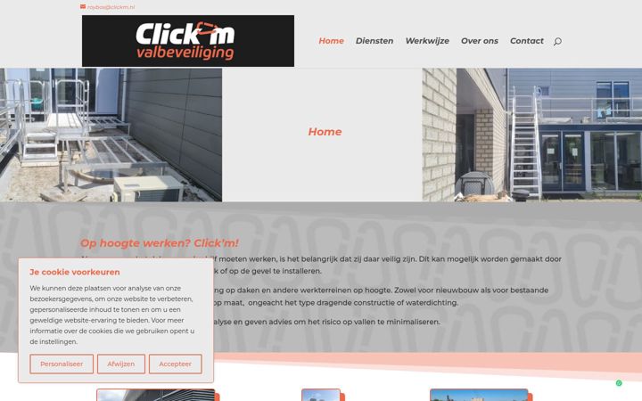 Screenshot of clickm.nl