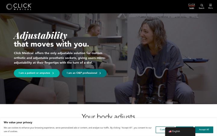 Screenshot ta' clickmedical.co