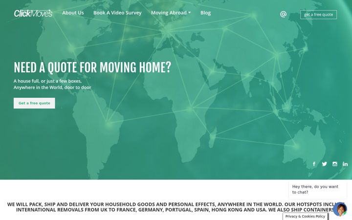 Screenshot of clickmoves.com