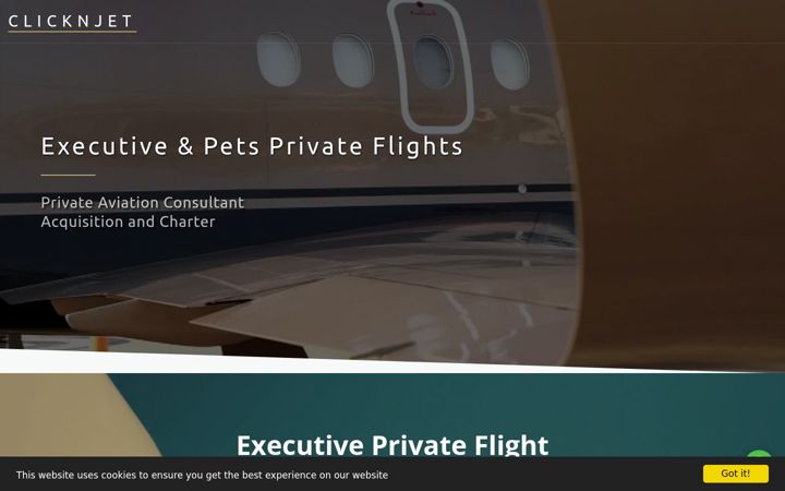 Screenshot of clicknjet.com