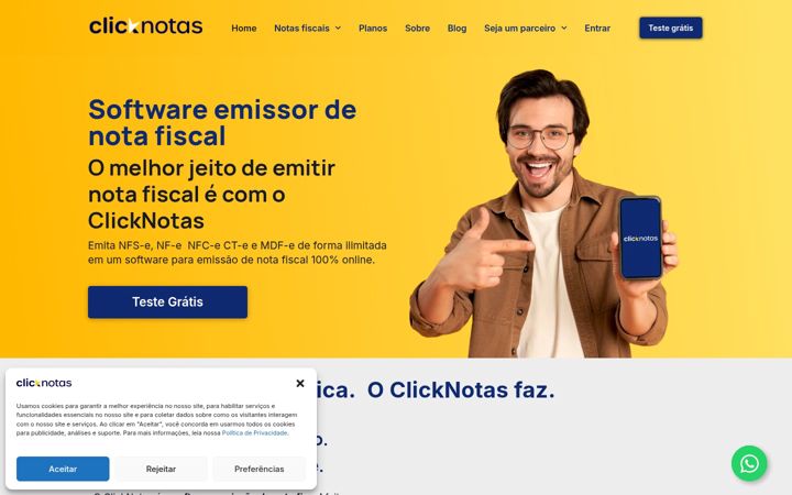 Screenshot van clicknotas.com.br