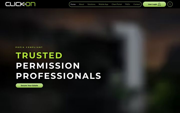 Screenshot of clickon.co.za