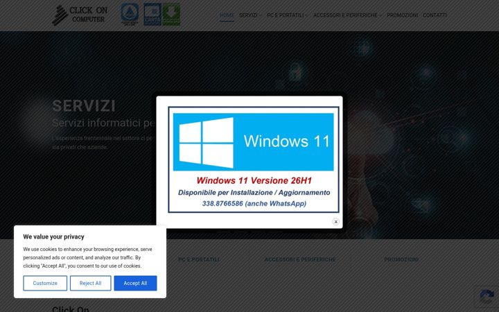 Screenshot di clickon.it
