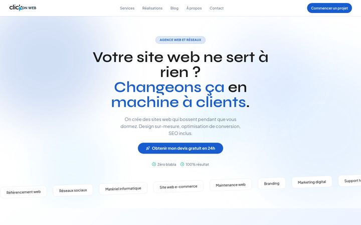 Screenshot of clickonweb.be