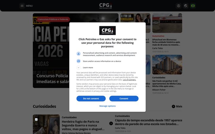 Képernyőkép: clickpetroleoegas.com.br