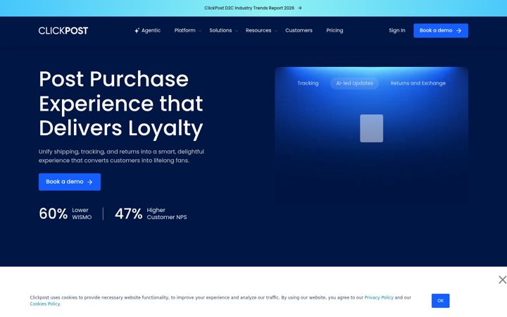Screenshot of clickpost.ai