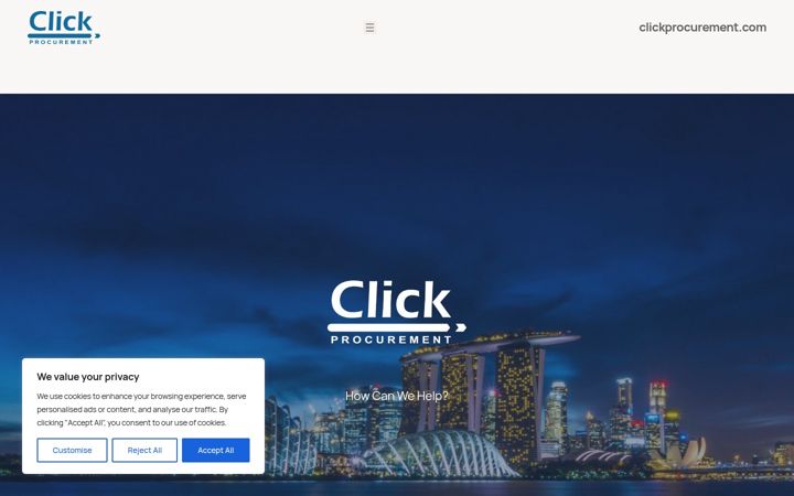Screenshot of clickprocurement.com