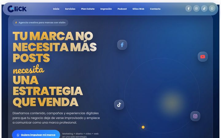 Captură de ecran a clickpublicidad.net