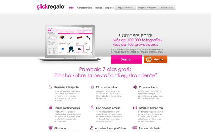 Screenshot of clickregalo.com