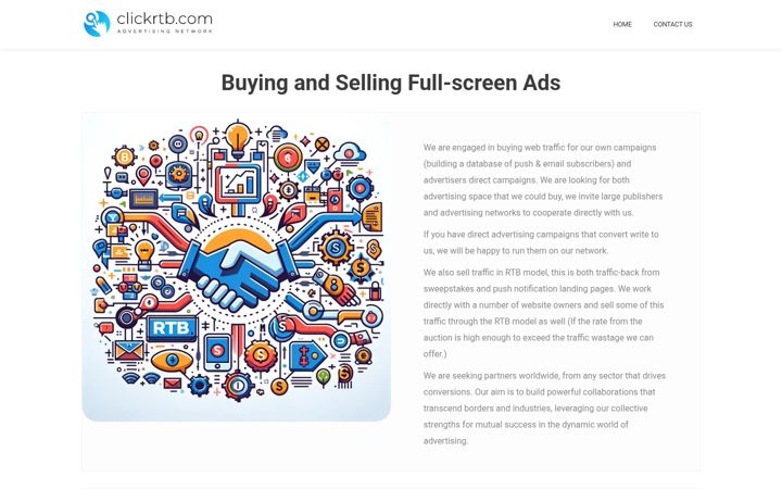 Screenshot of clickrtb.com
