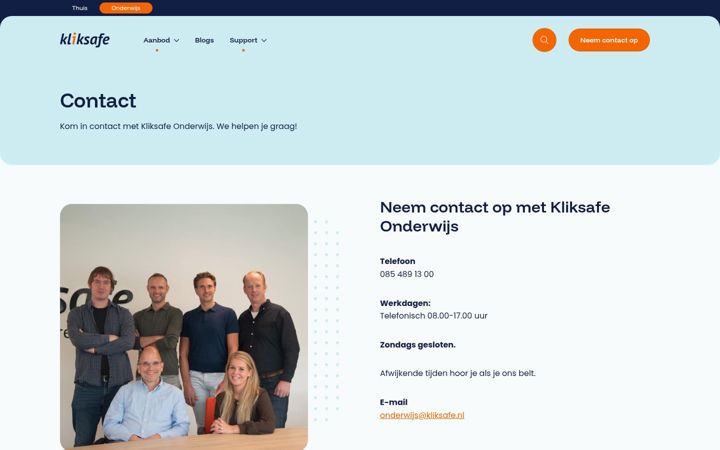 Screenshot van clicksave.nl