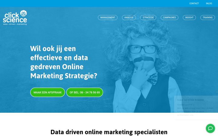 Screenshot of clickscience.nl
