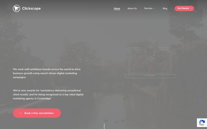 Captura de pantalla de clickscope-digital.co.uk