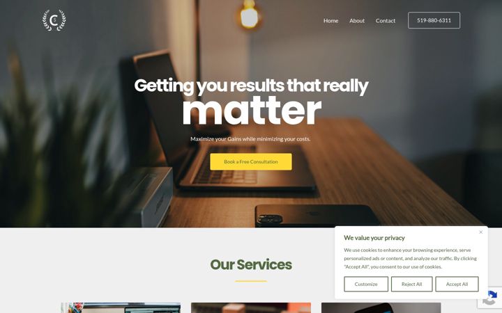 Screenshot of clicksforless.com
