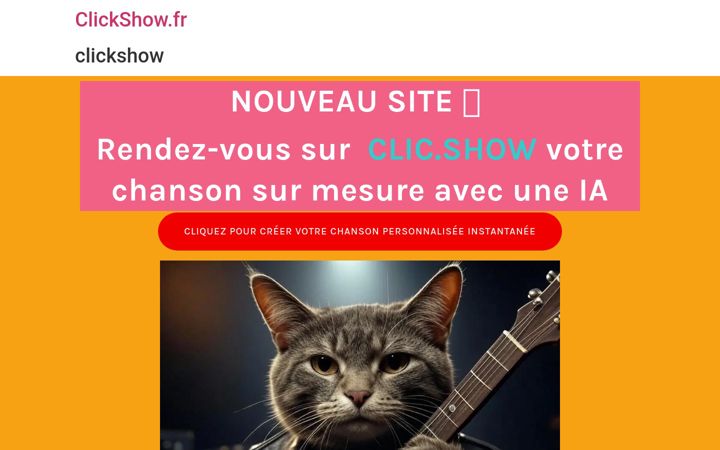 Screenshot of clickshow.fr