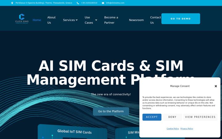Screenshot of clicksims.com